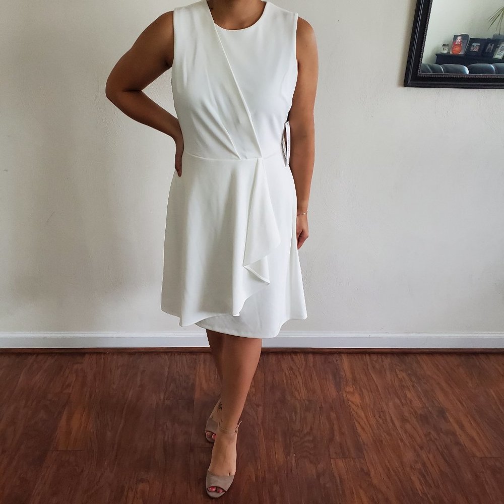 Calvin Klein Ivory Sleeveless Dress